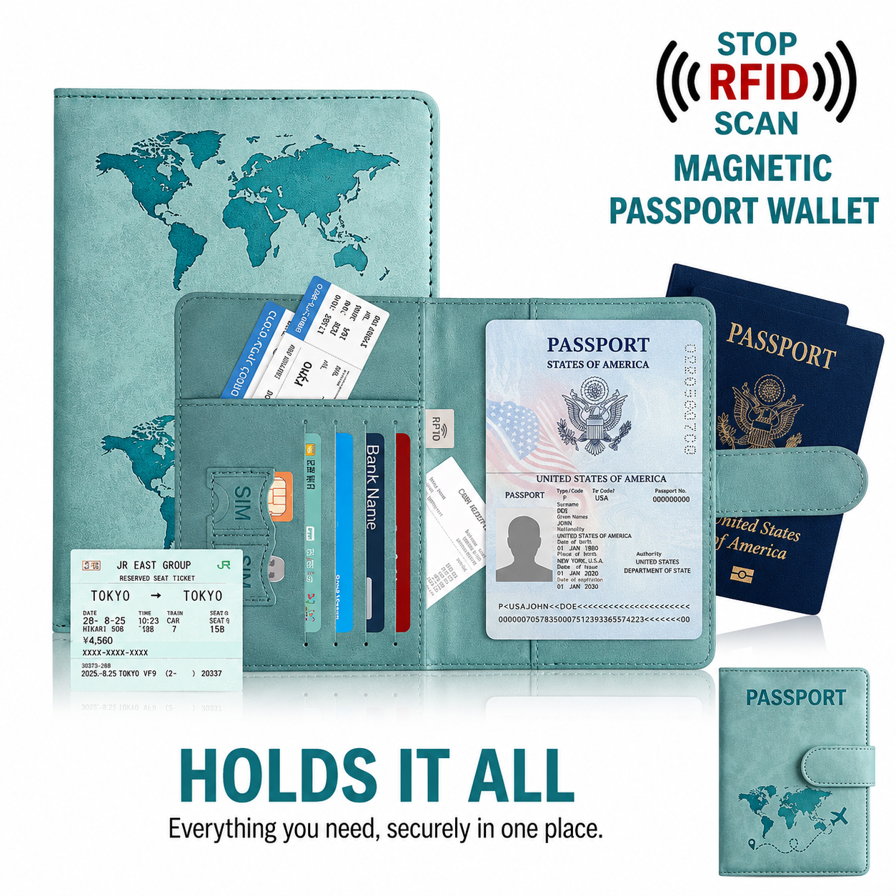 MediGuard™ Travel-Doc RFID Passport & Document Holder
