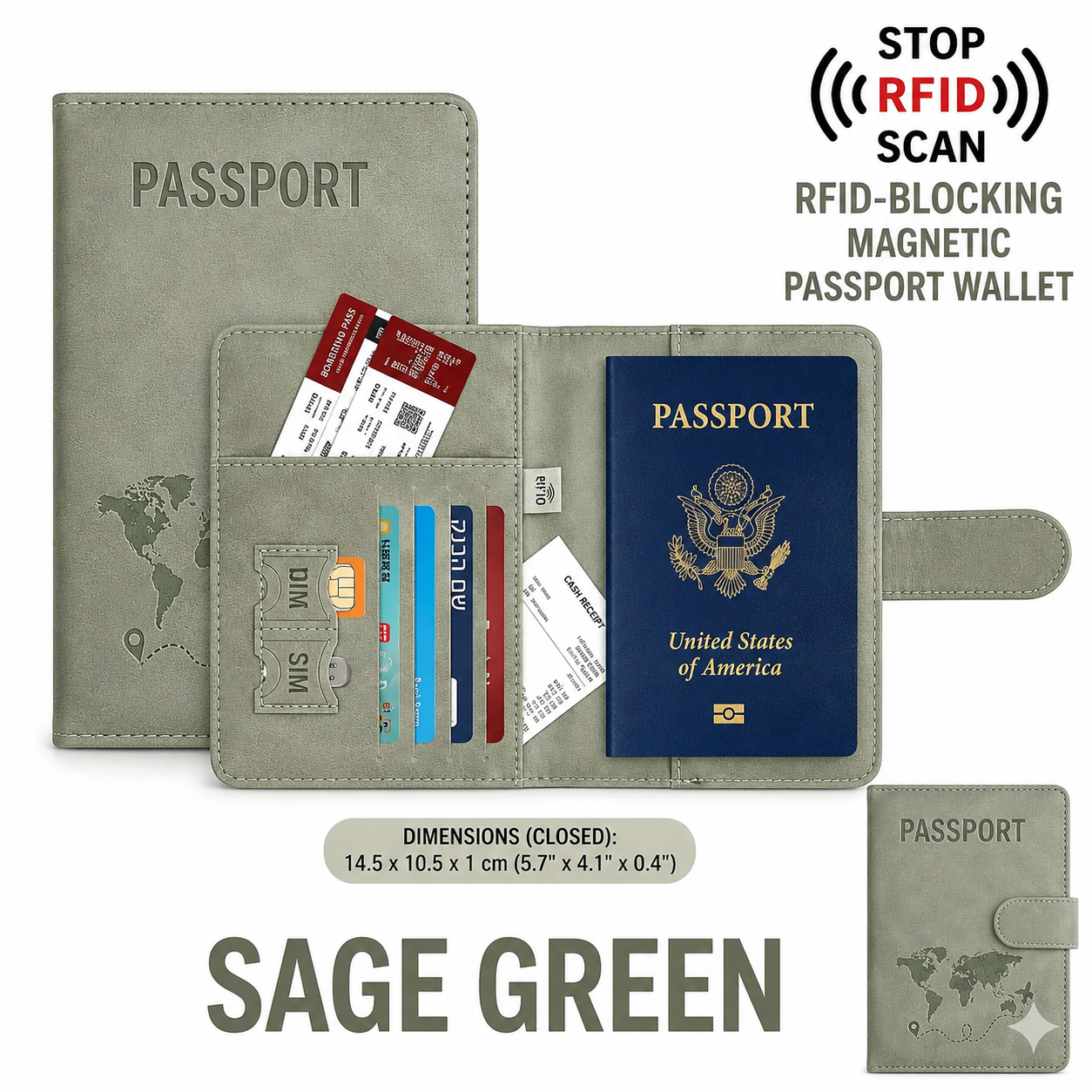 MediGuard™ Travel-Doc RFID Passport & Document Holder